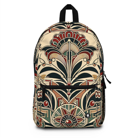 "Golden Glamour: A Dynamic Art Deco Cityscape at Sunset" - The Alien Backpack Art Deco