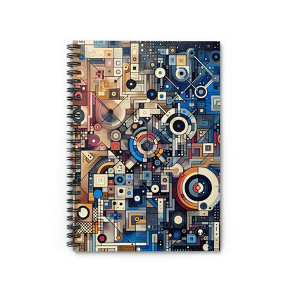 "Cœurs connectés : l'amour à l'ère numérique" - The Alien Spiral Notebook (Ruled Line) Art conceptuel