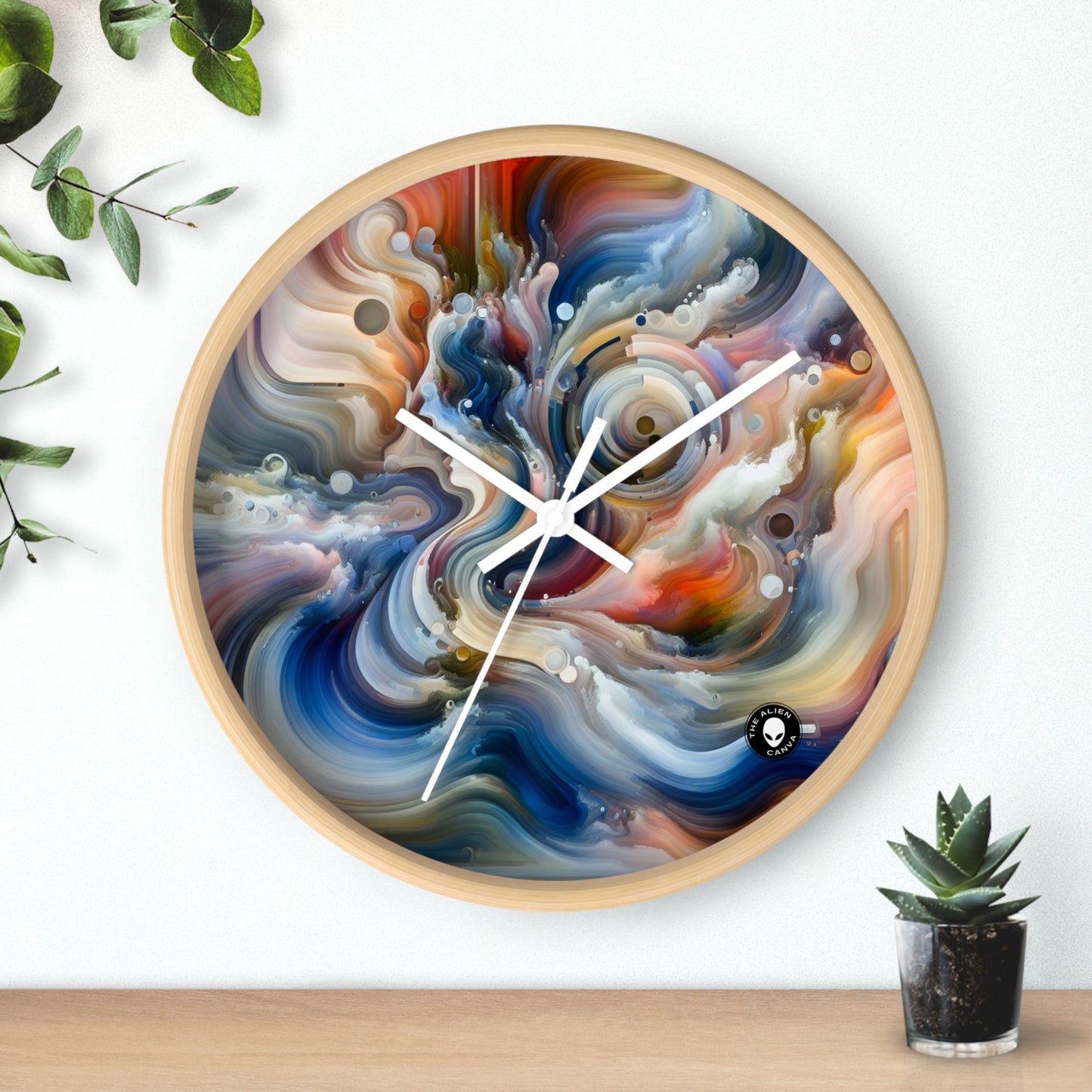 "Living Canvas: The Transcendence of Art and Humanity" - The Alien Wall Clock Video Art