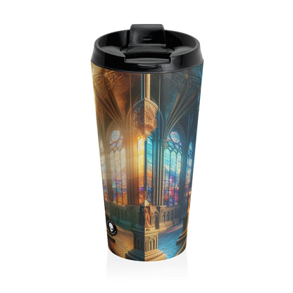 Shadows of the Gothic Cathedral - The Alien Stainless Steel Travel Mug Gothic Art