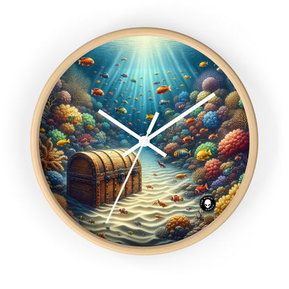 "Beneath the Waves: Treasure in the Coral Reef" - The Alien Wall Clock