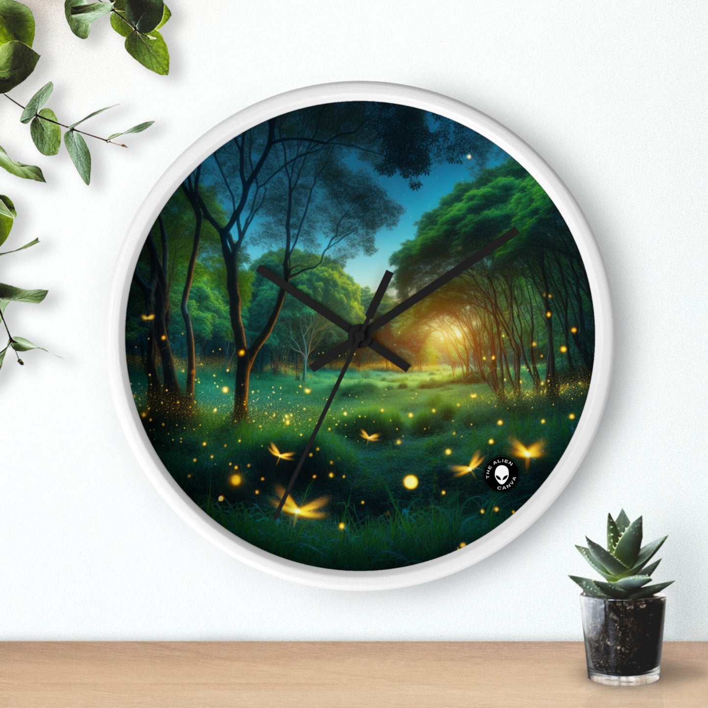 "Firefly Dusk" - The Alien Wall Clock