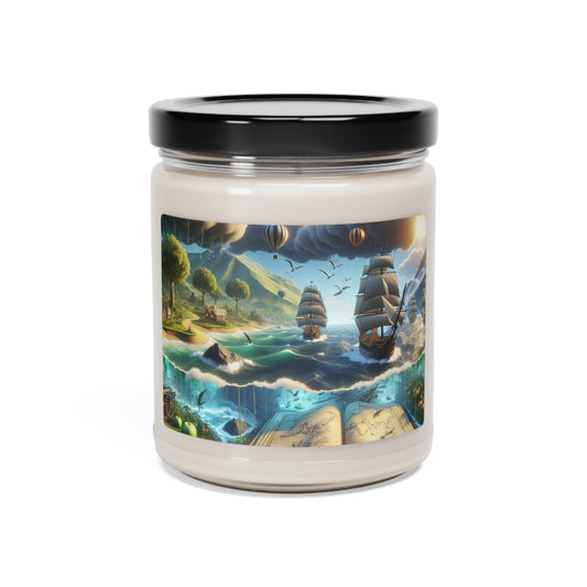 "Virtual Reality Odyssey: An Immersive 3D Art Experience" - The Alien Scented Soy Candle 9oz Virtual Reality Art Style