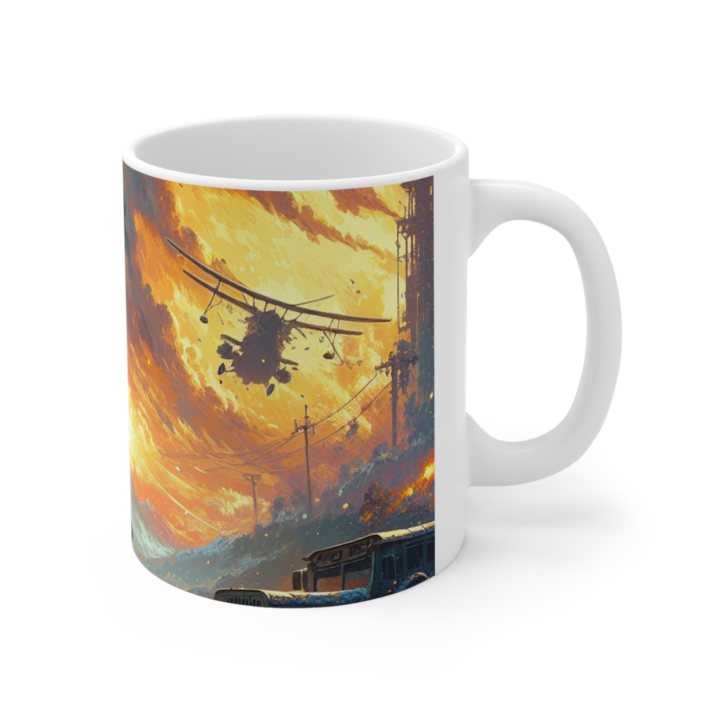 "Recreating a Game-themed Masterpiece" - The Alien Ceramic Mug 11oz Video Game Art Style