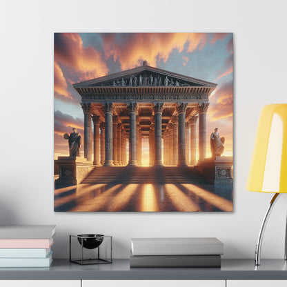 "Warm Glow of the Grecian Temple" - The Alien Canva Neoclassicism Style