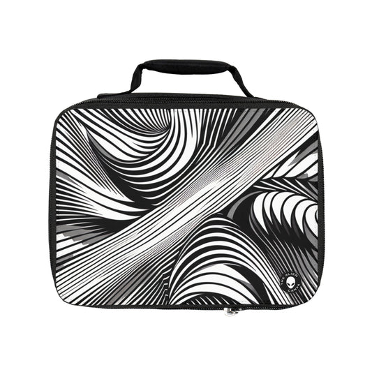 "Motion Embodied: Explorer l'illusion dynamique à travers l'Op Art" - Le sac à lunch Alien Op Art