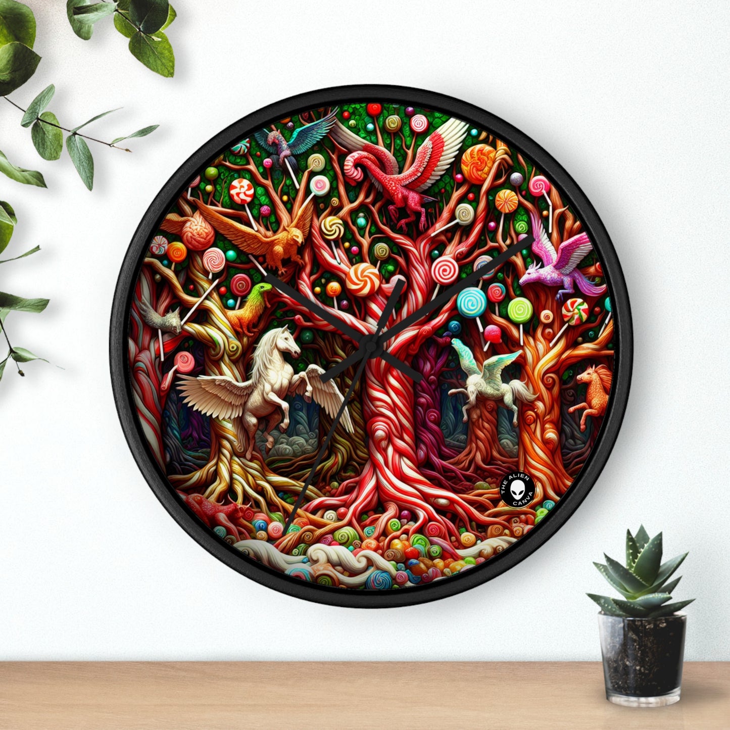 "Sweet Forest Whimsy" - L'horloge murale extraterrestre