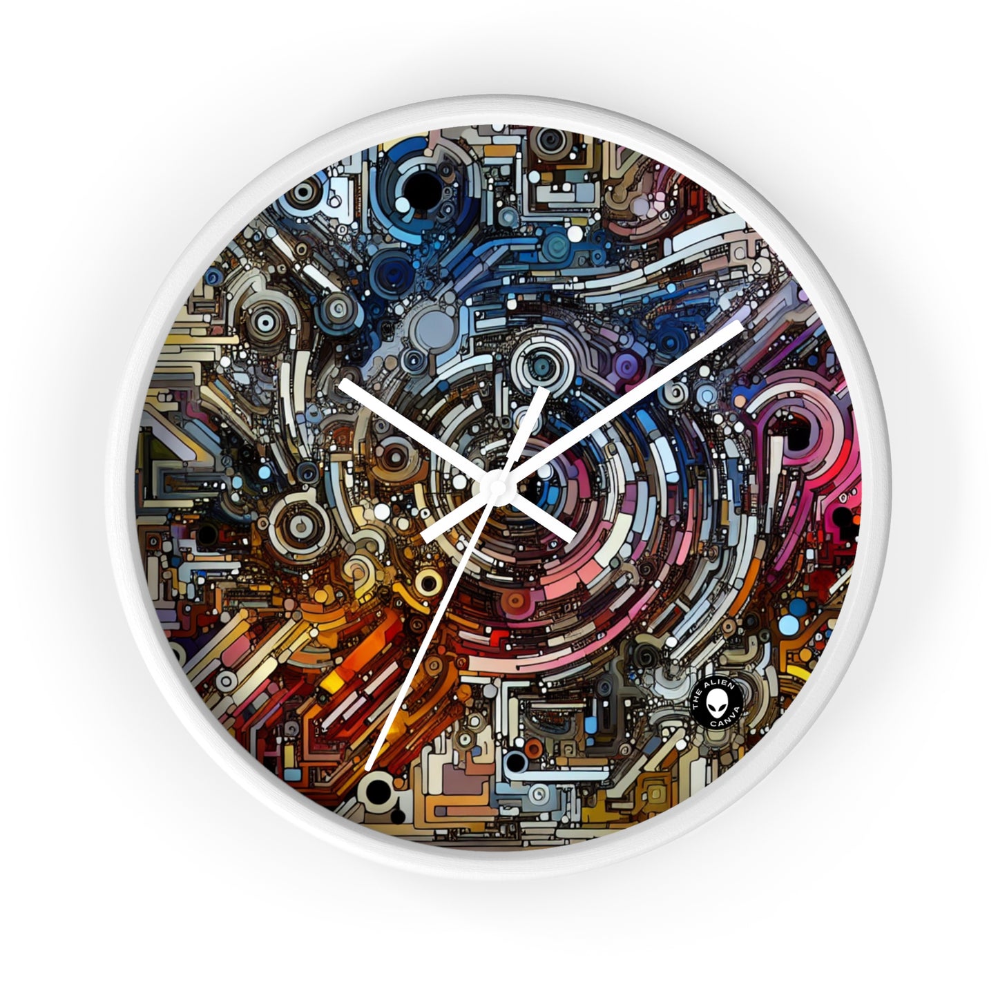 "Deconstructing Power: A Post-structuralist Exploration of Language" - The Alien Wall Clock Post-structuralist Art