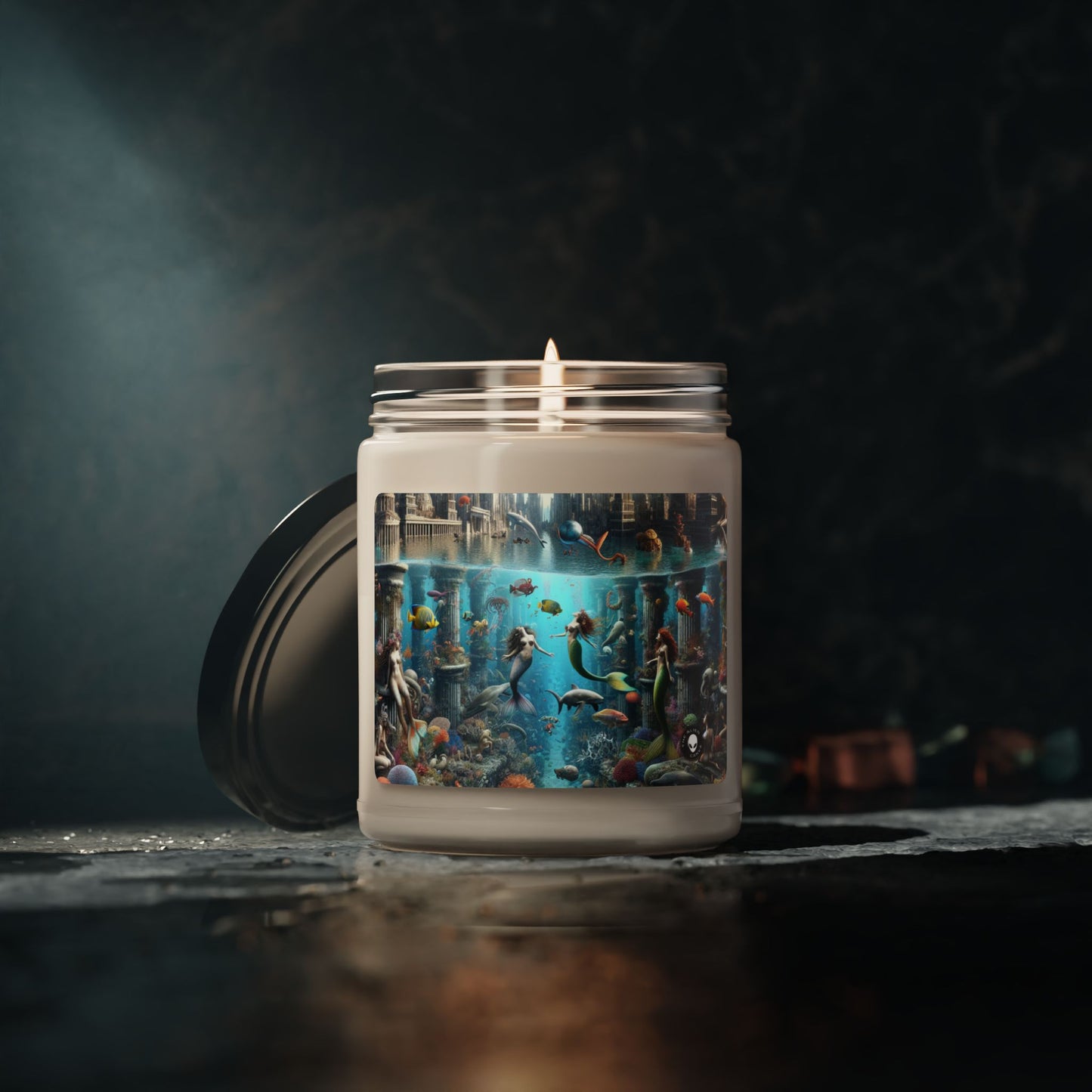 "Seascape Serenity: An Underwater Haven" - The Alien Scented Soy Candle 9oz