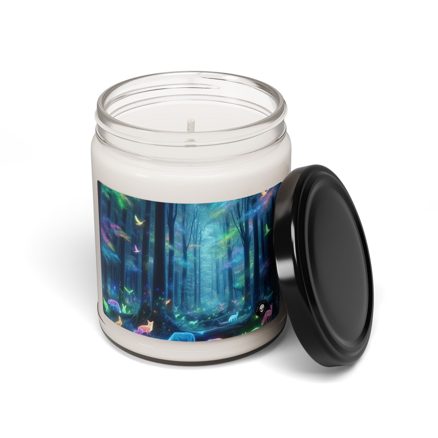 "Forêt arc-en-ciel enchantée" - Bougie parfumée au soja Alien 9oz