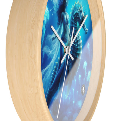 "Mermaid Magic: Journey with the Giant Seahorse" - The Alien Wall Clock