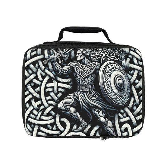 "Celtic Knight: Sword & Shield in Ancient Knots" - The Alien Lunch Bag Celtic Art Style
