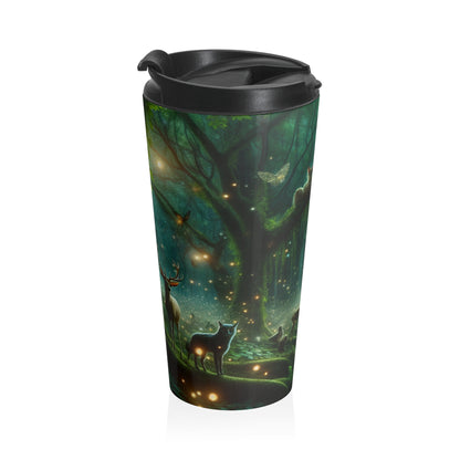 "Bosque Encantado: Voces de lo Salvaje" - Taza de Viaje de Acero Inoxidable The Alien