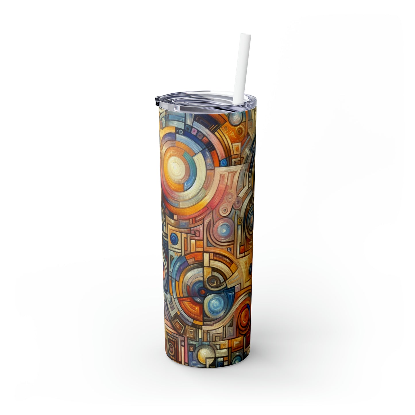 "Roots to Radiance: An Artistic Exploration of Personal Growth and Transformation" - The Alien Maars® Skinny Tumbler with Straw 20oz Symbolism