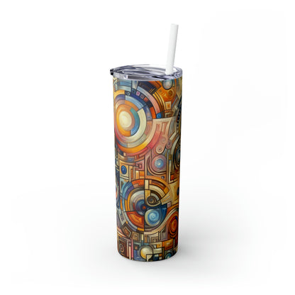 "Roots to Radiance: An Artistic Exploration of Personal Growth and Transformation" - The Alien Maars® Skinny Tumbler with Straw 20oz Symbolism