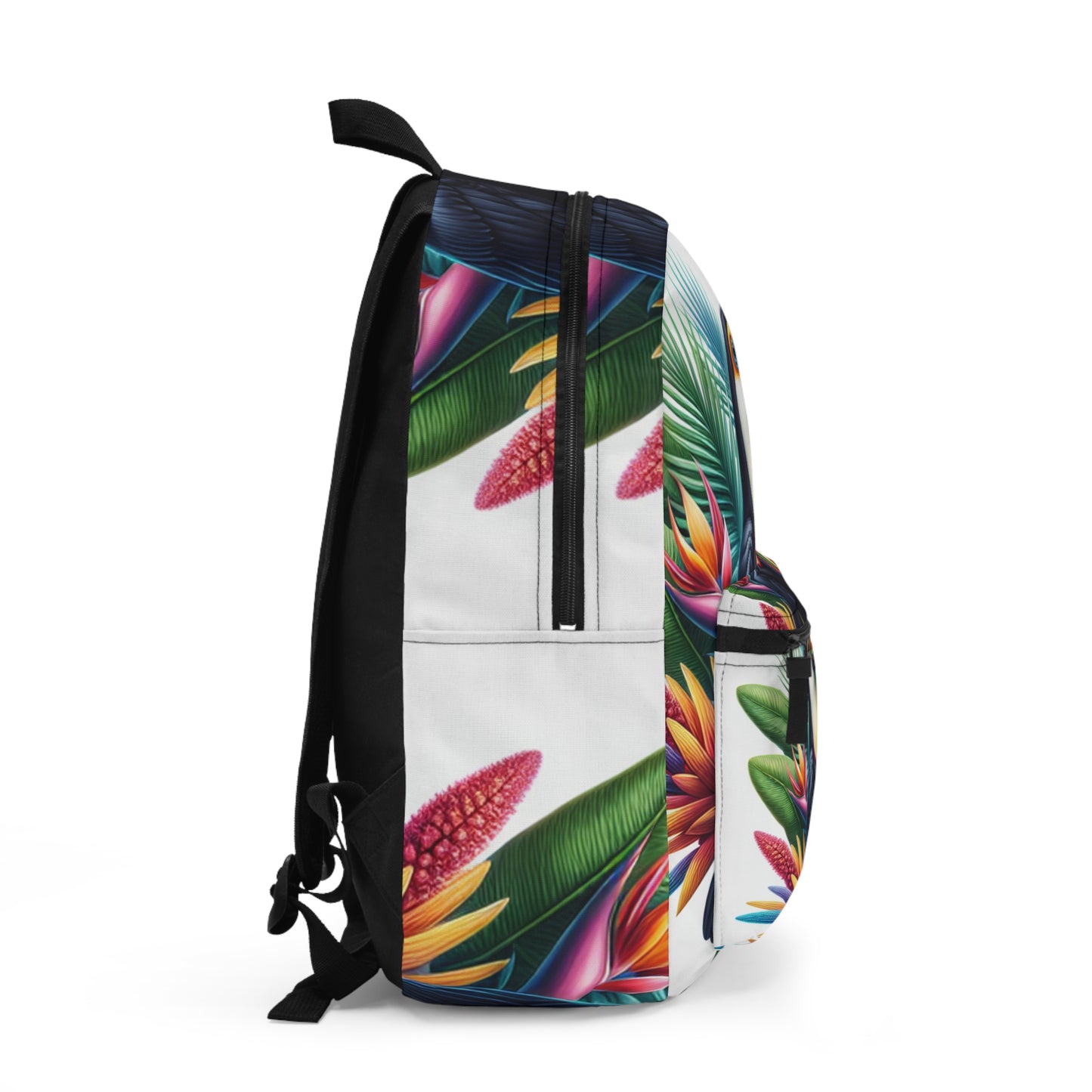 "Toucan sur une fleur tropicale" - Le style hyperréaliste du sac à dos Alien