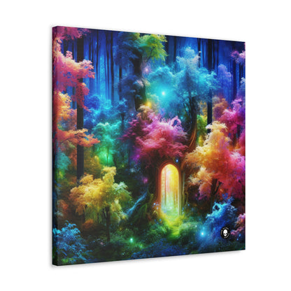 "Bosque Arcoiris Encantado: Puerta al Reino Invisible" - The Alien Canva