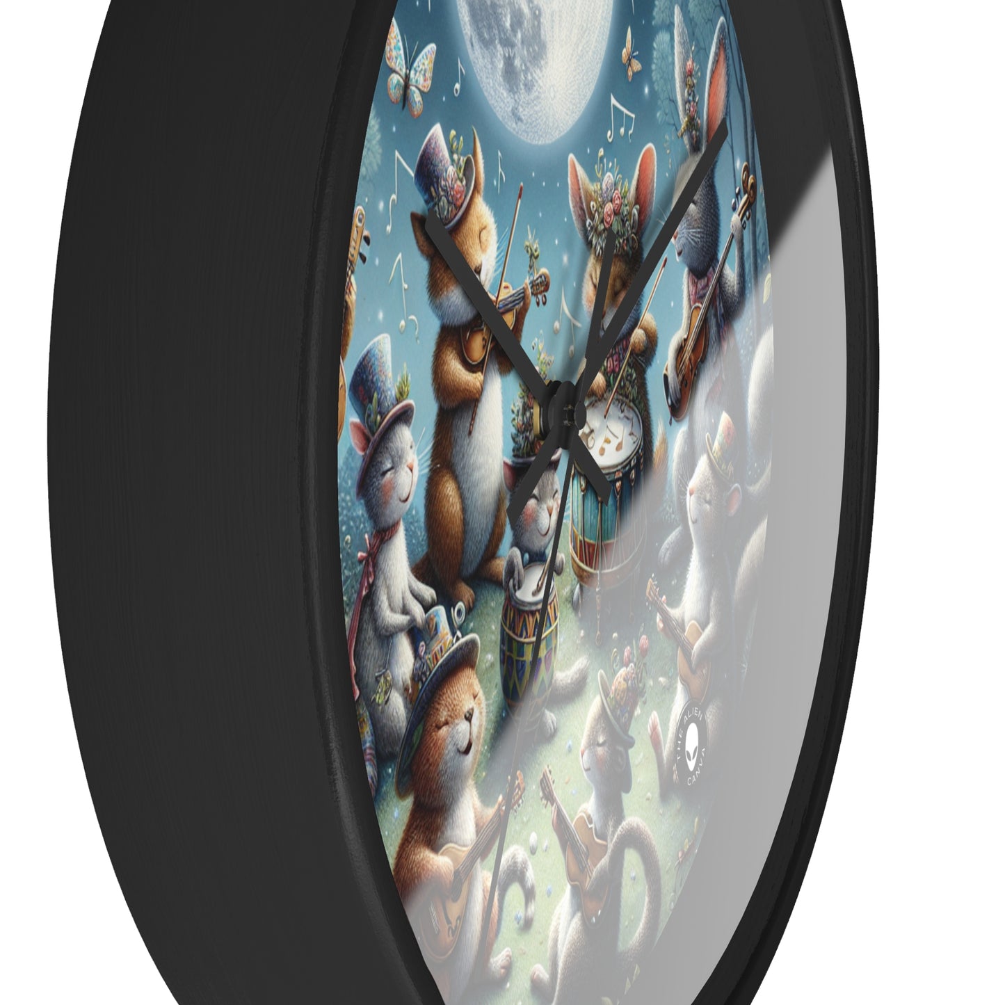 "Moonlit Melodies in the Enchanted Forest" - The Alien Wall Clock