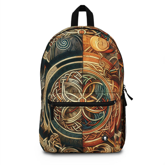 "Metamorphic Threads: Exploring Transformation through Celtic Knot Art" - The Alien Backpack Celtic Art