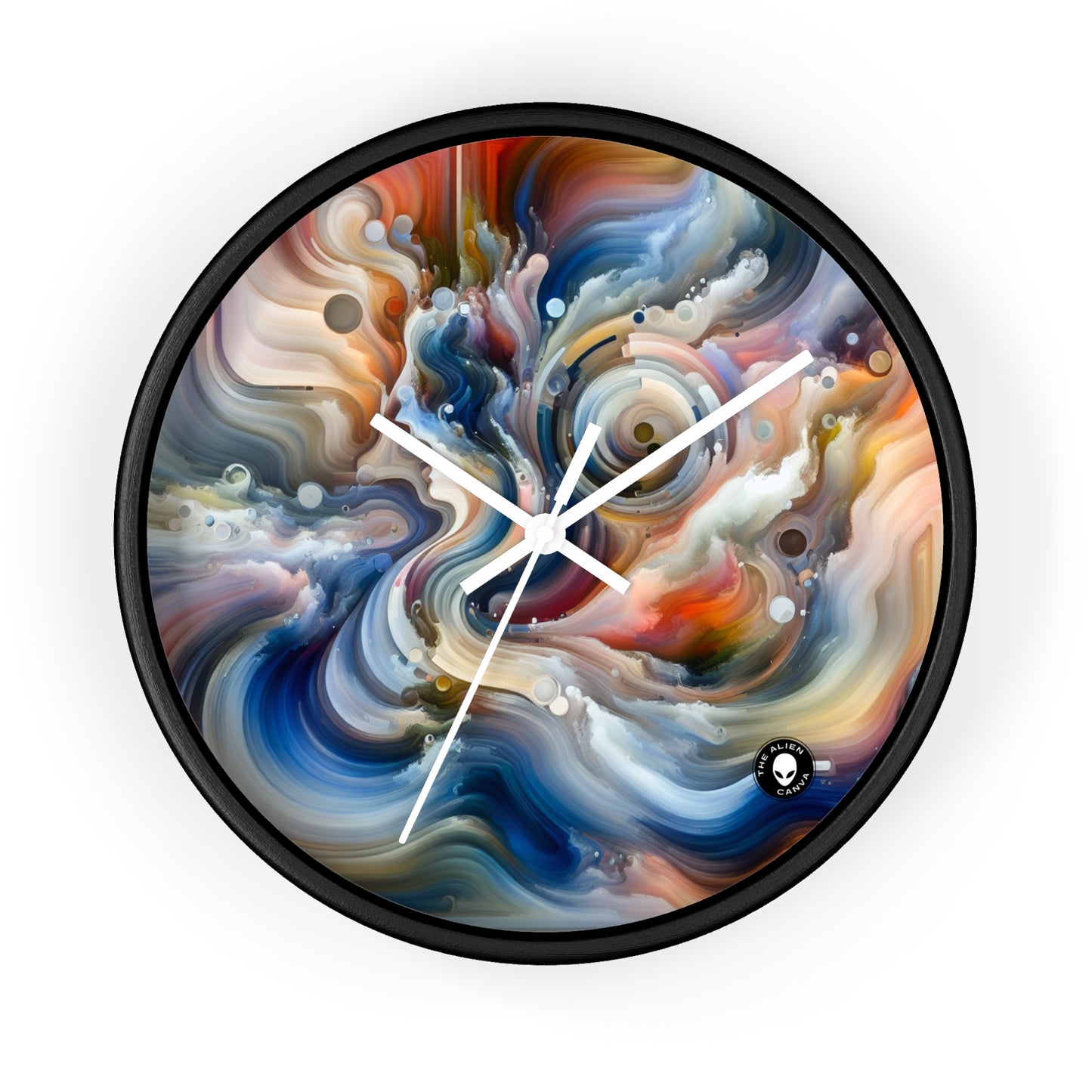 "Toile vivante : La transcendance de l'art et de l'humanité" - The Alien Wall Clock Video Art