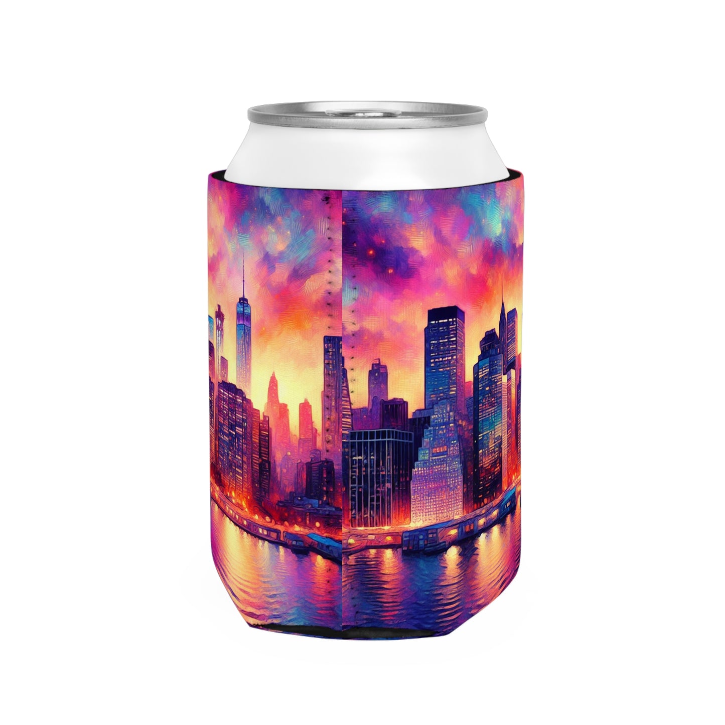 Hidden Oasis: A Spontaneous Impressionism Masterpiece in Vibrant Hues - The Alien Can Cooler Sleeve Impressionism