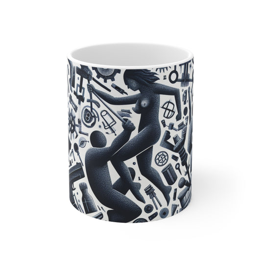 "Lutte de pouvoir : une célébration de la résistance" - La tasse en céramique Alien 11oz Art transgressif