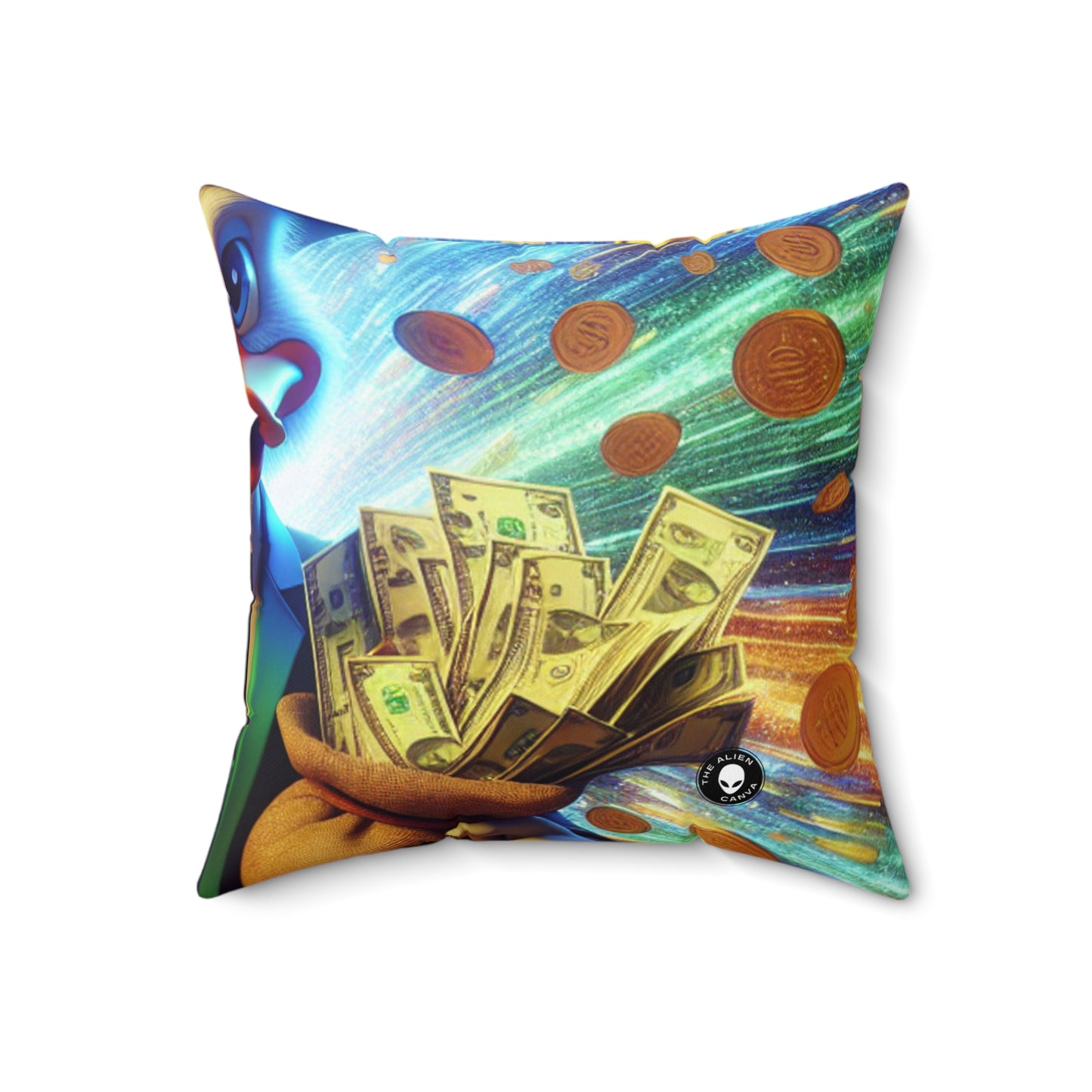 "Rico Macpato: Esplendor y Éxito" - The Alien Spun Polyester Square Pillow