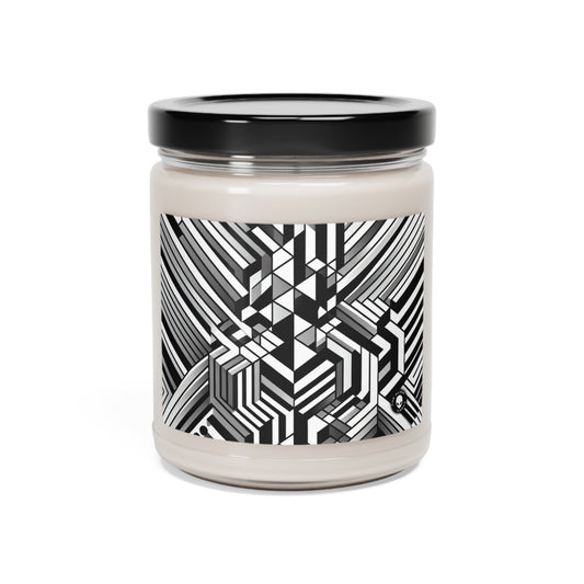 "Perception en mouvement : un chef-d'œuvre époustouflant de l'Op Art" - La bougie de soja parfumée Alien 9oz Op Art