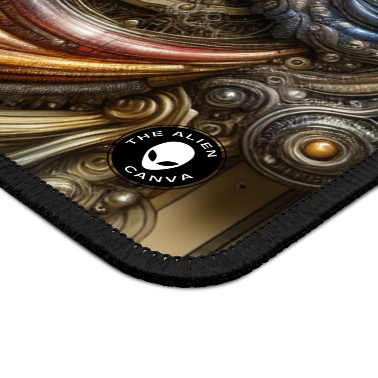 "Bio-Mech Cityscape: Harmonious Fusion" - The Alien Gaming Mouse Pad Bio-mechanical Art