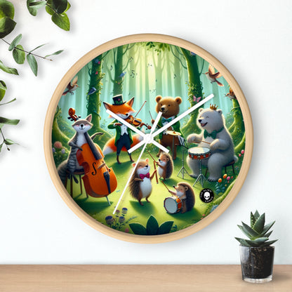 "Animales musicales en el bosque encantado" - El reloj de pared alienígena