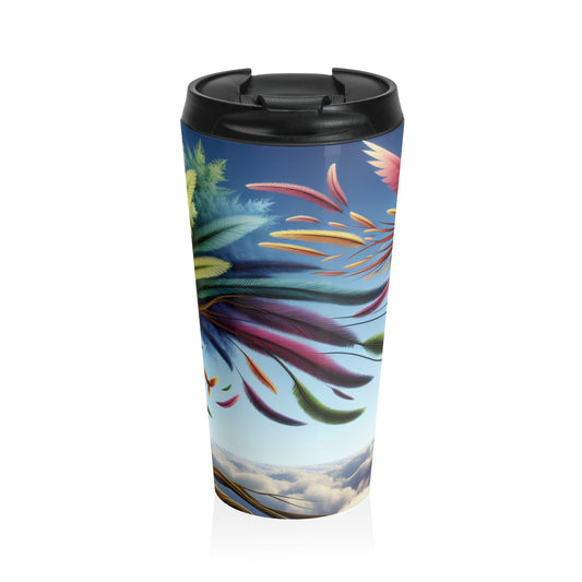 "Fantastical Flora & Fauna: A World of Whimsical Switches" - The Alien Stainless Steel Travel Mug