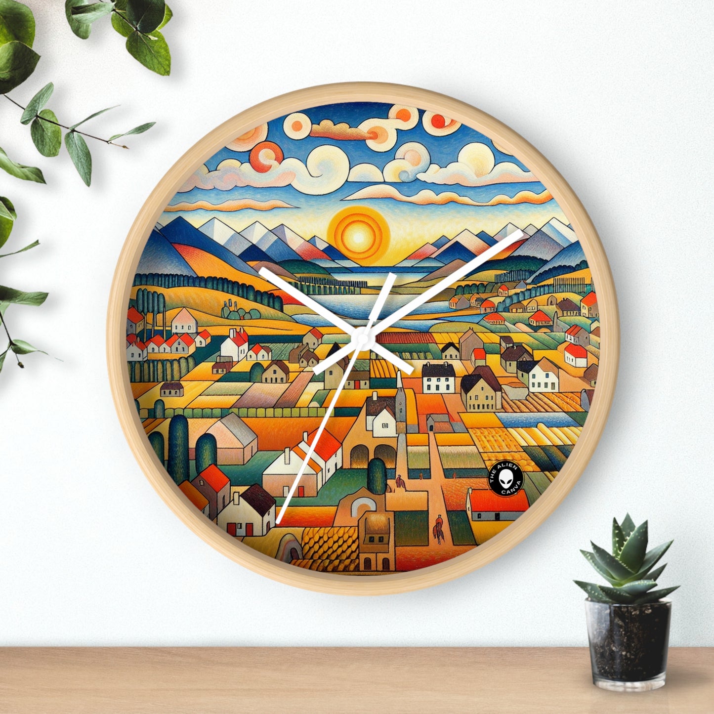 "Primal Paradise: A Vibrant Jungle Celebration" - The Alien Wall Clock Primitivism