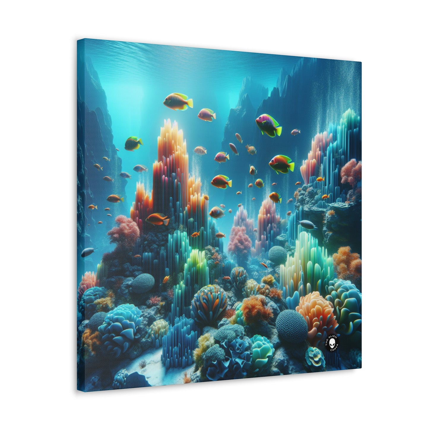 "Neon Reef: una sinfonía surrealista submarina" - The Alien Canva