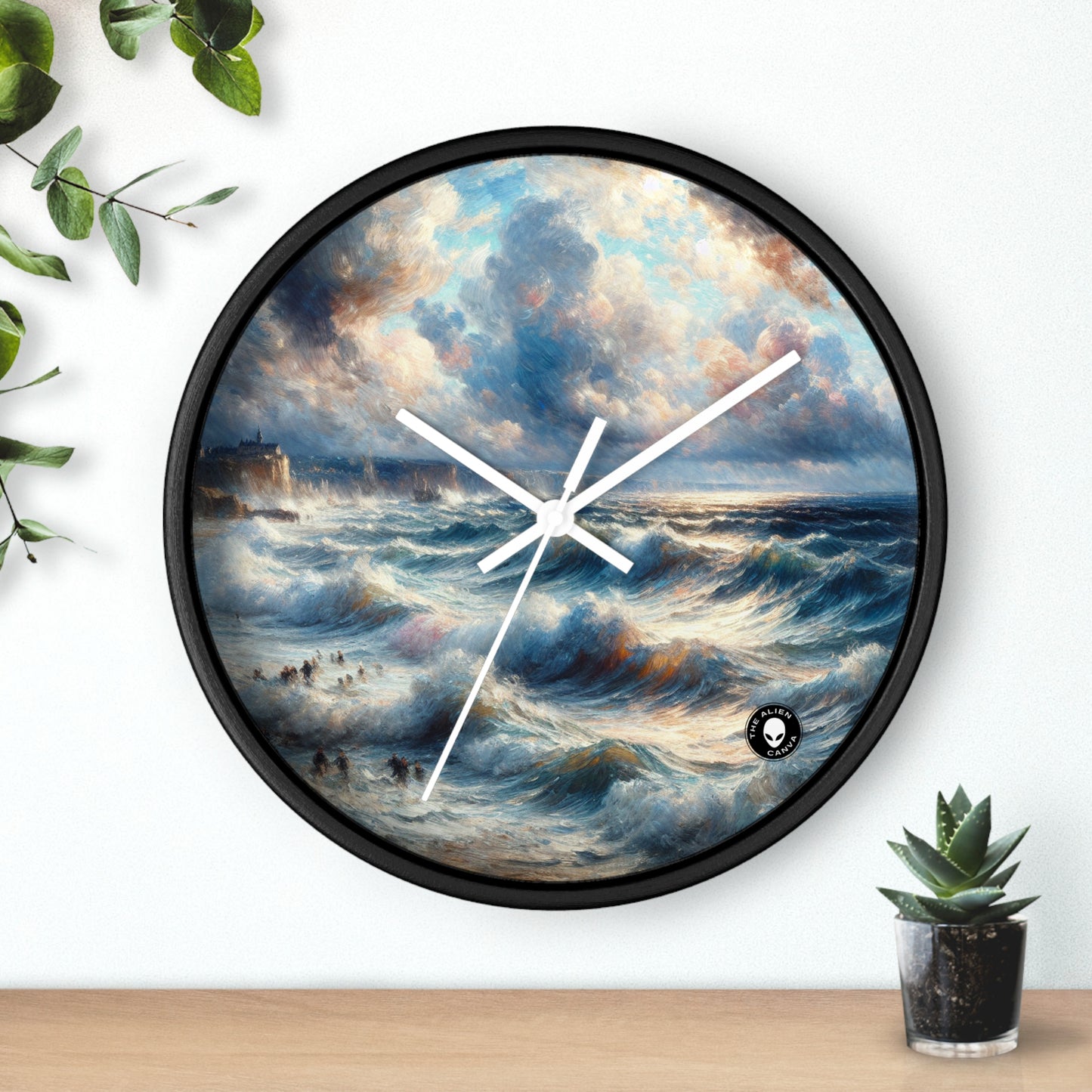 "Storm-Tossed Seas" - L'impressionnisme de l'horloge murale extraterrestre