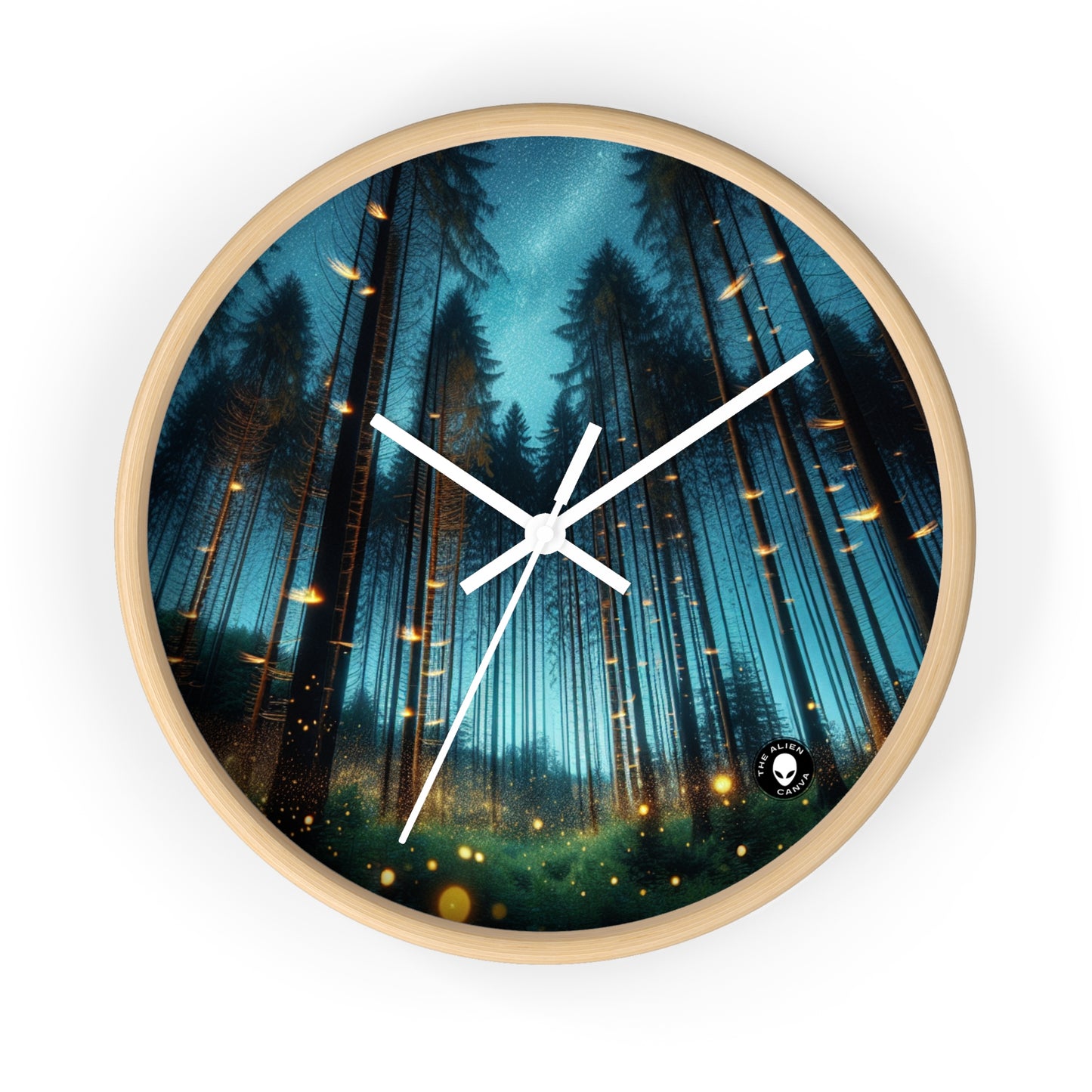 "Twilight Enchantment: Firefly Forest" - The Alien Wall Clock