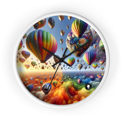 "Emotional Skyline: A Surreal Balloon Landscape" - The Alien Wall Clock