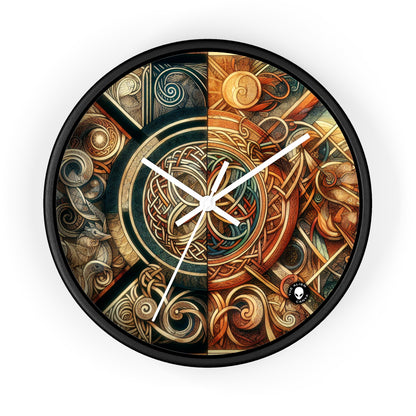 "Metamorphic Threads: Exploring Transformation through Celtic Knot Art" - The Alien Wall Clock Celtic Art