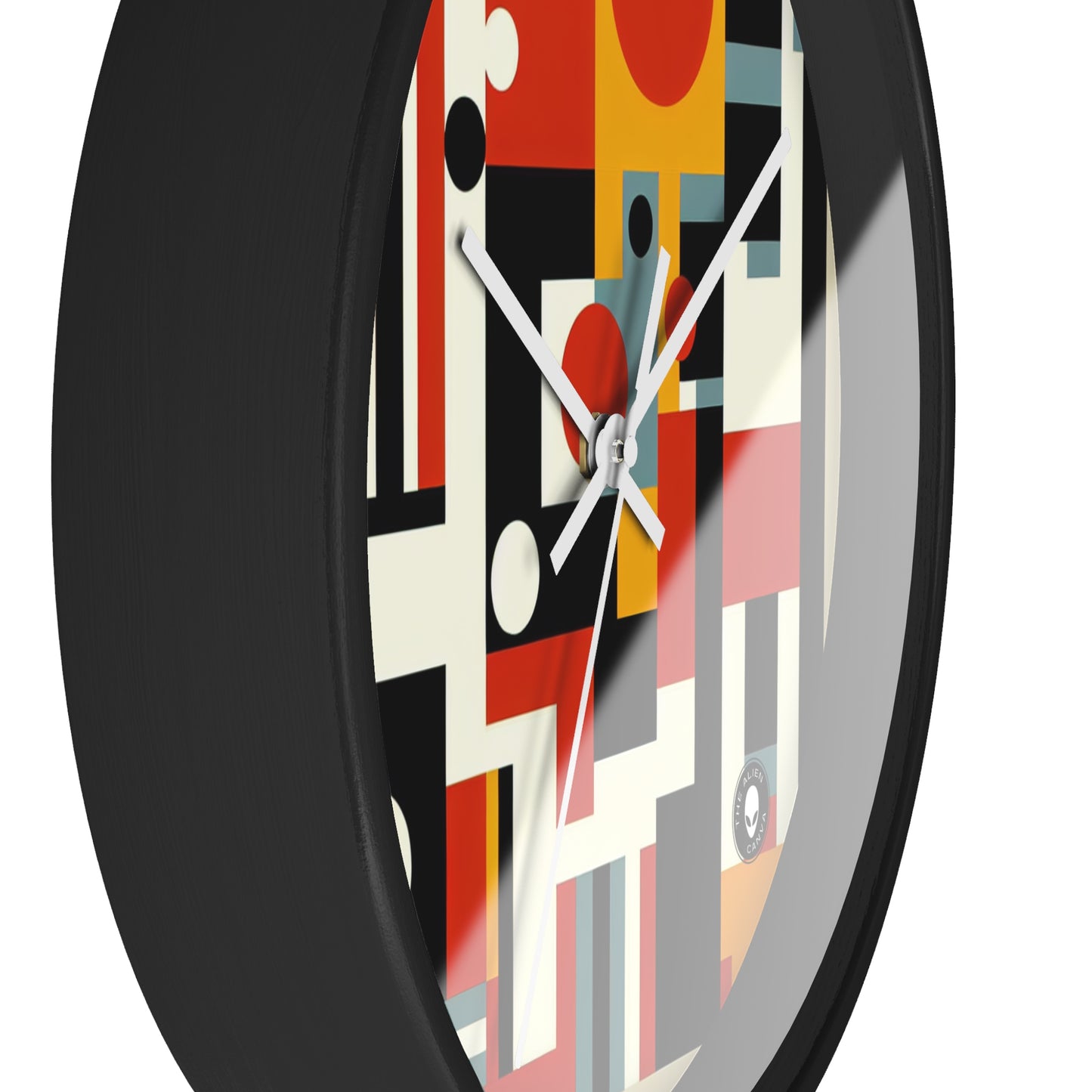 "Paysage urbain futuriste : harmoniser l'art et la technologie dans un chef-d'œuvre constructiviste dynamique" - The Alien Wall Clock Constructivism