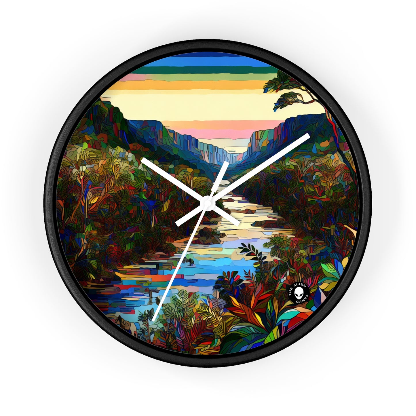 "Amazonian Kaleidoscope" - The Alien Wall Clock