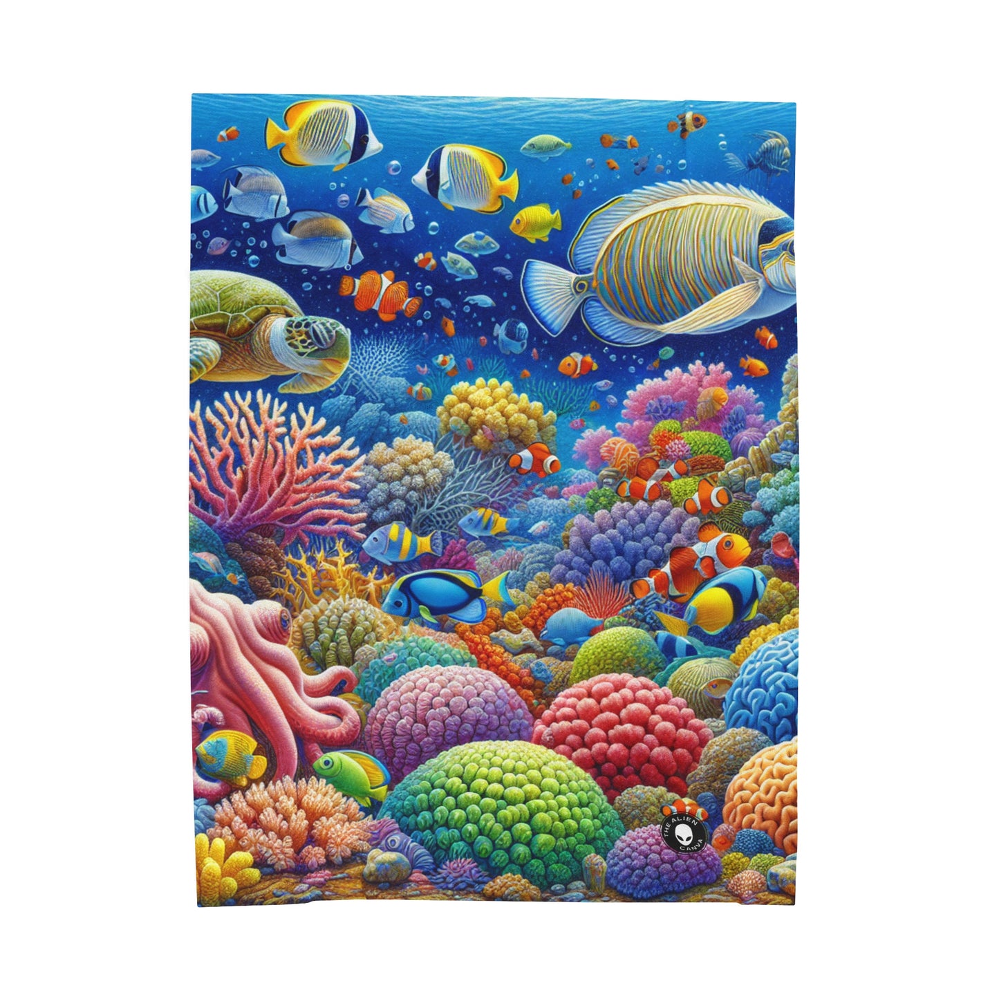 "Tropical Paradise: Underwater Wonderland" - The Alien Velveteen Plush Blanket