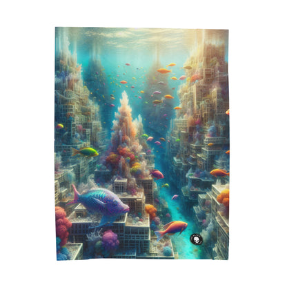 "Coralline City: A Surreal Underwater Wonderland" - The Alien Velveteen Plush Blanket