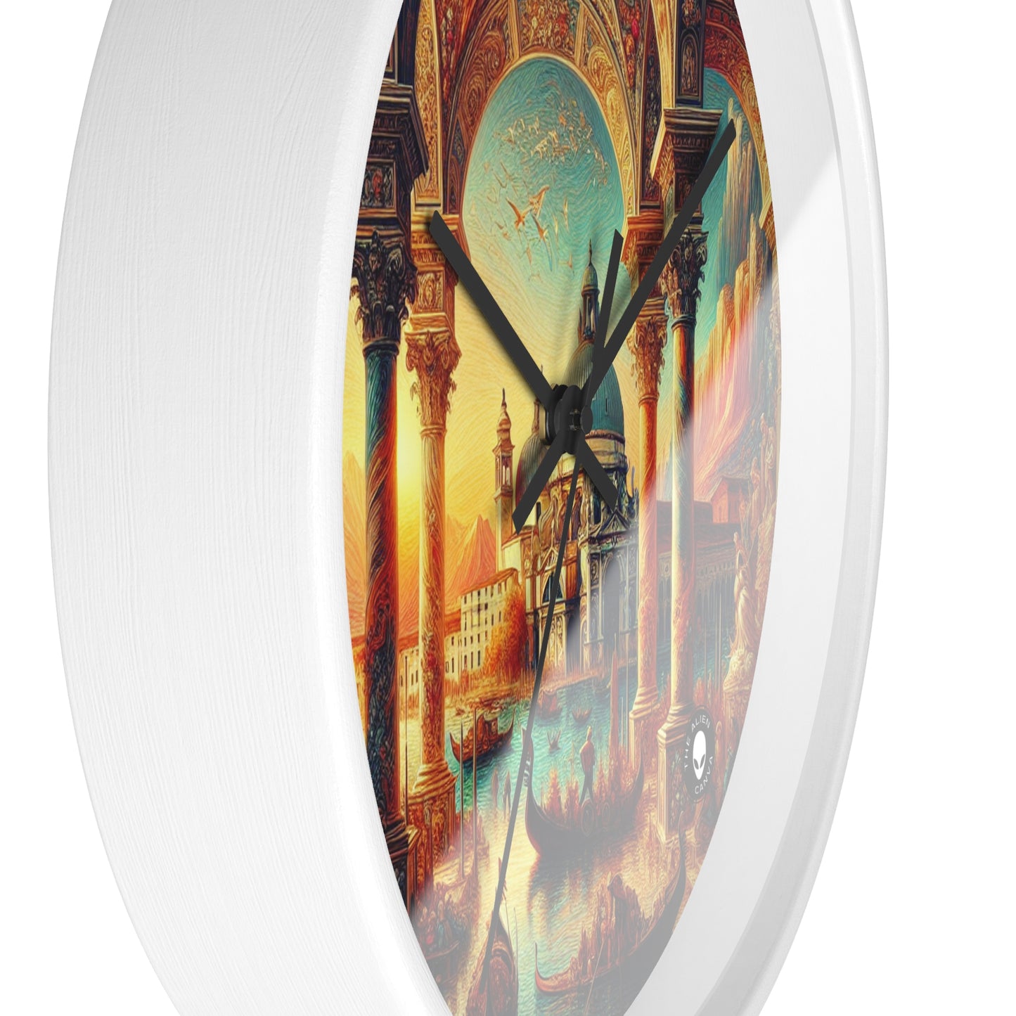 Venetian Dreams: A Fantastical Twist on the Famous Canals - The Alien Wall Clock Venetian School