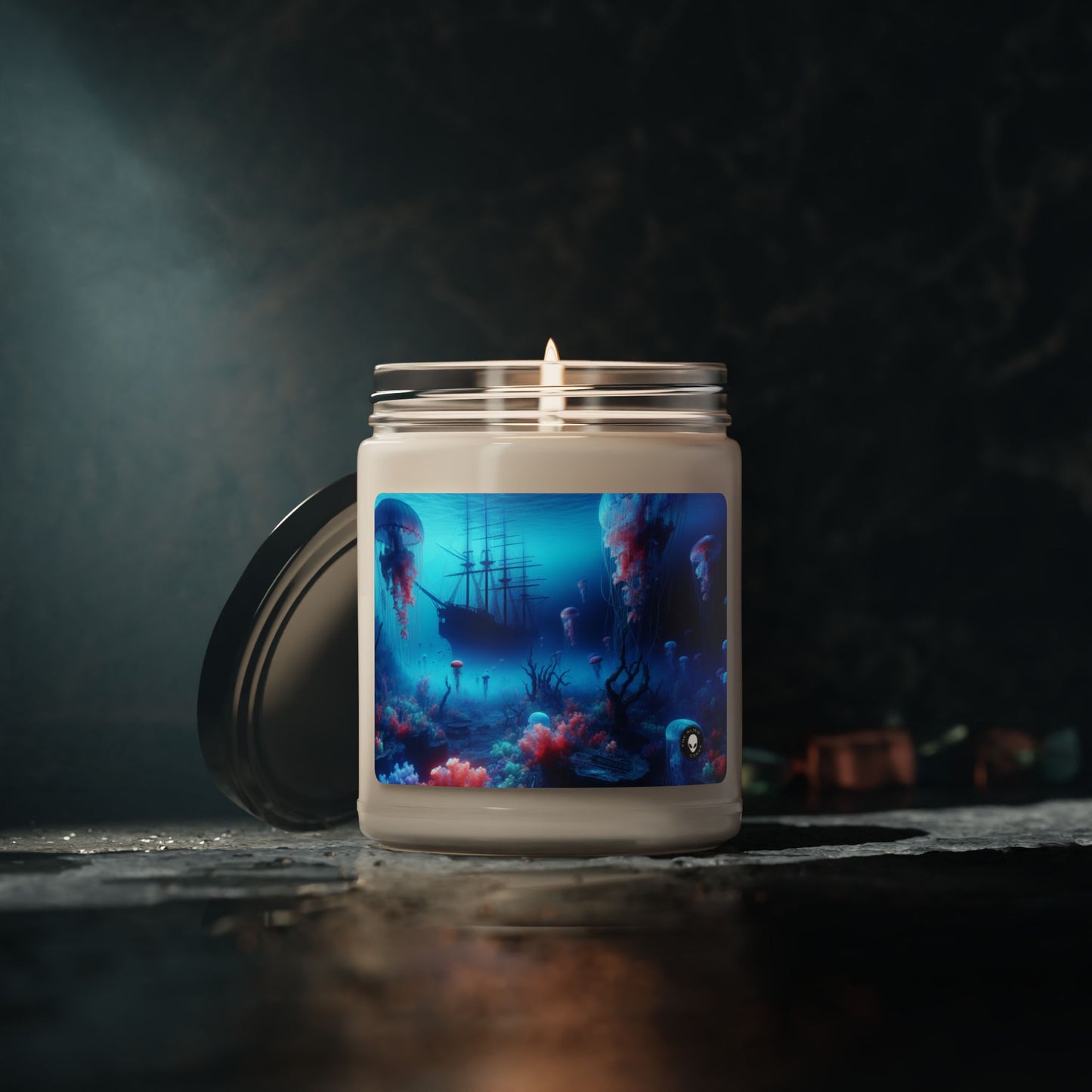 "Jellyfish Haven: A Surreal Underwater World" - The Alien Scented Soy Candle 9oz