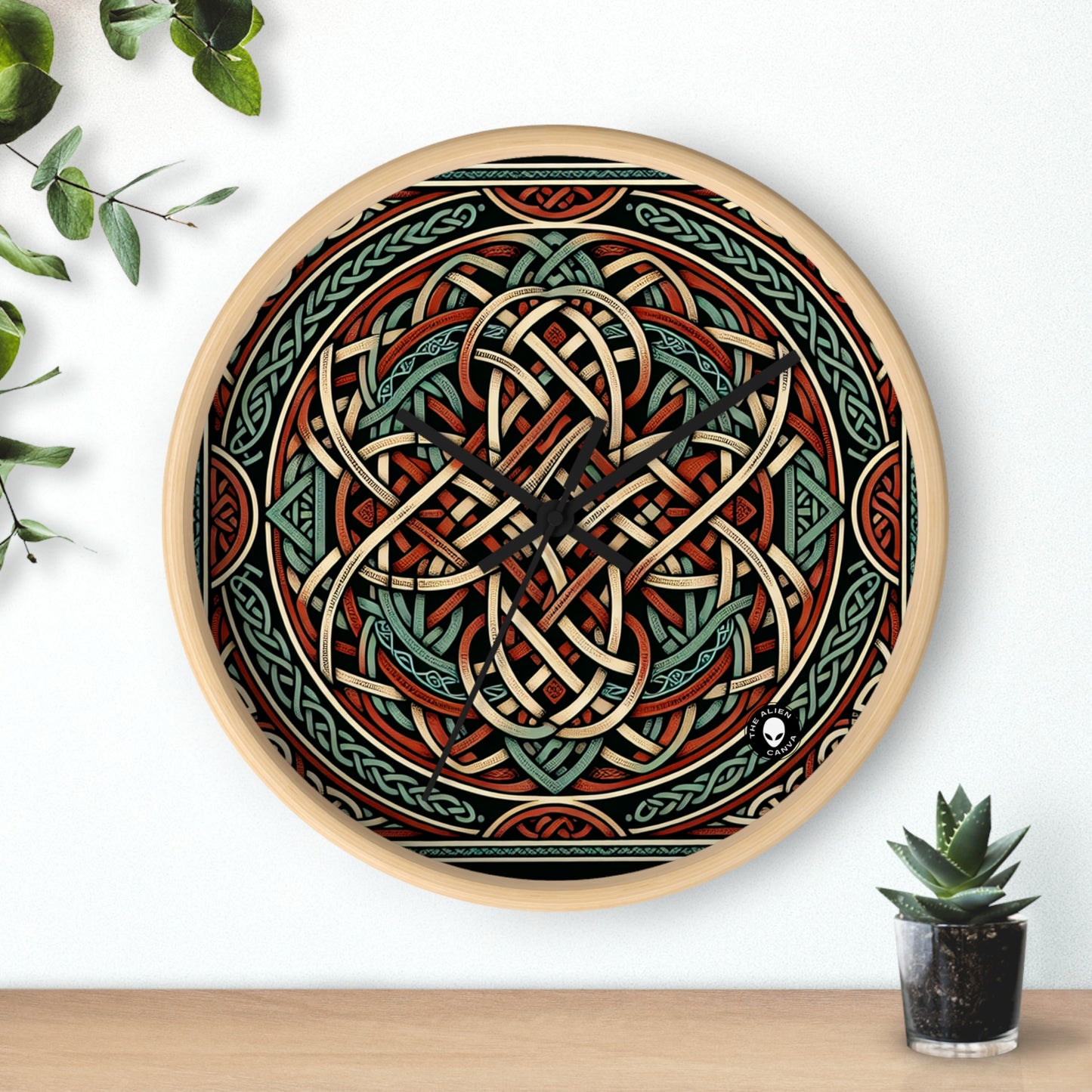 "Majesticiosa visión celta: una fascinante obra de arte inspirada en los acantilados de Moher" - The Alien Wall Clock Celtic Art