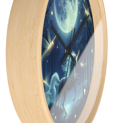 "Enchanted Moonlit Forest" - The Alien Wall Clock