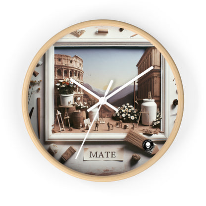 "Elemental Elegance: A Mixed Media Tribute to Arte Povera" - The Alien Wall Clock Arte Povera