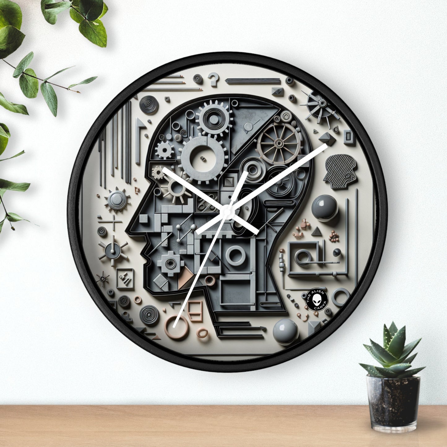 "Capas temporales: el viaje de la vida a través de imágenes abstractas" - El arte conceptual del reloj de pared alienígena