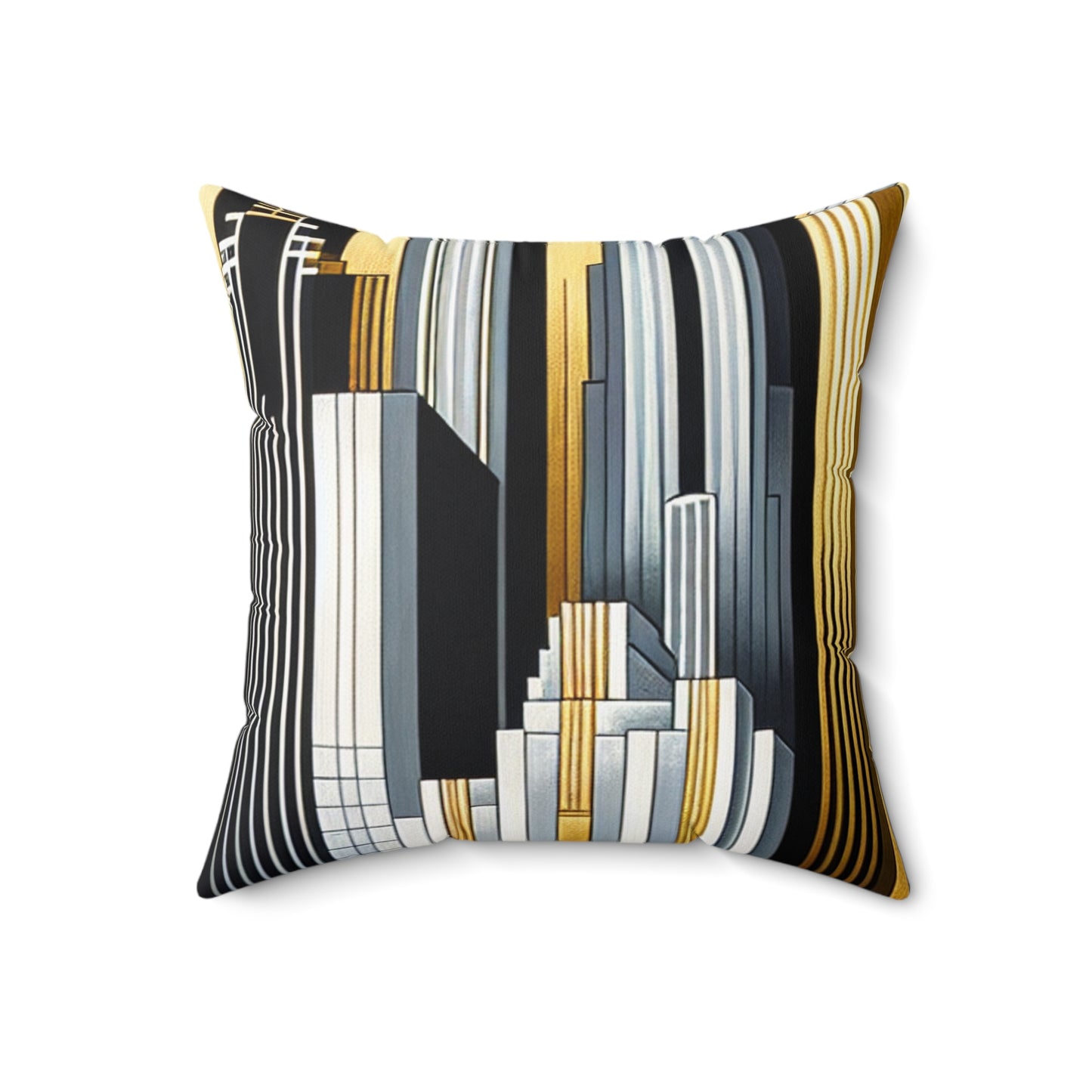 "Artistic Deco Dreamscape" - L'Alien Spun Polyester Square Pillow Art Déco