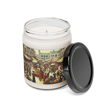 "Dots of Paradise: Capturing a Sunny Beachscape with Pointillism" - The Alien Scented Soy Candle 9oz Pointillism