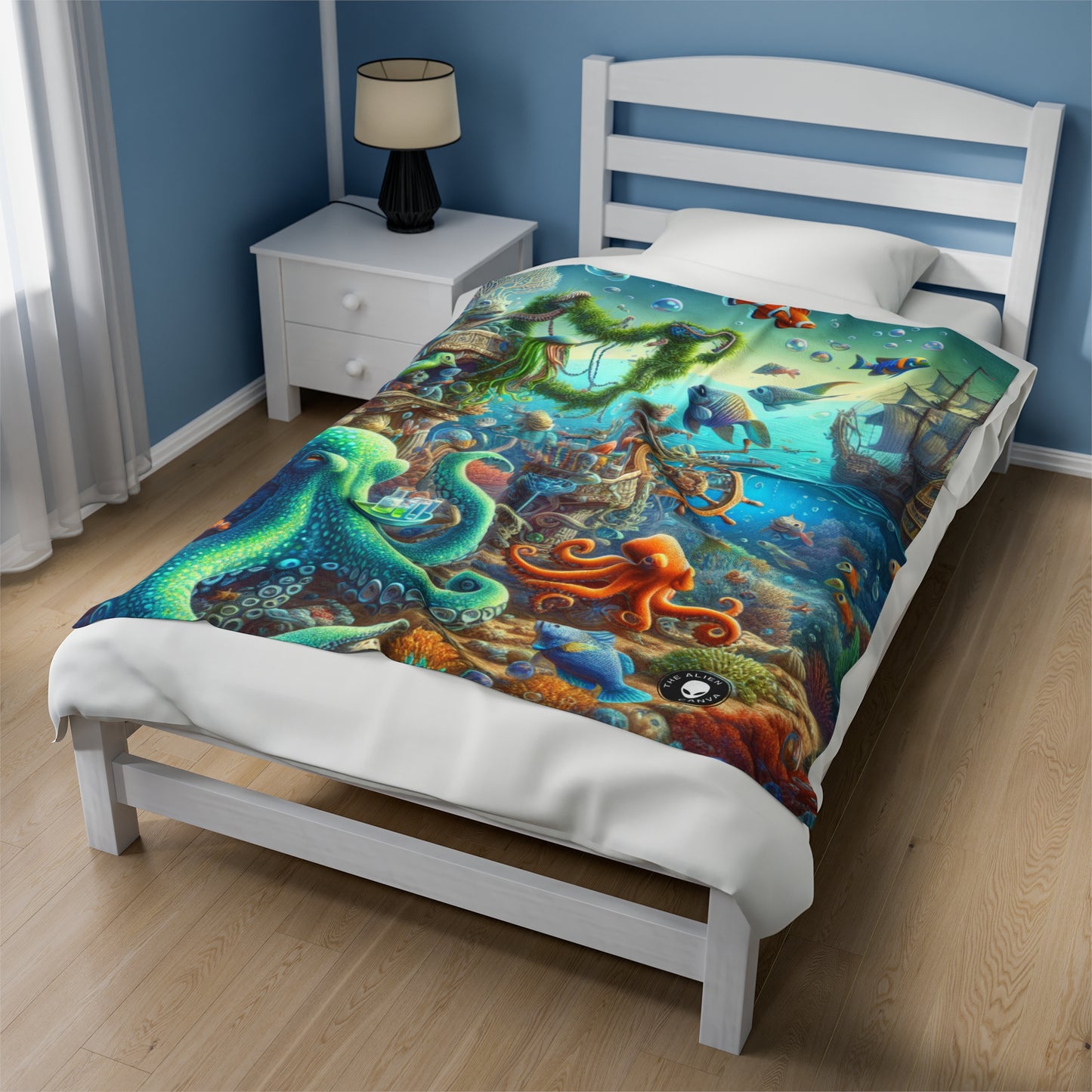 "Underwater Fiesta" - The Alien Velveteen Plush Blanket